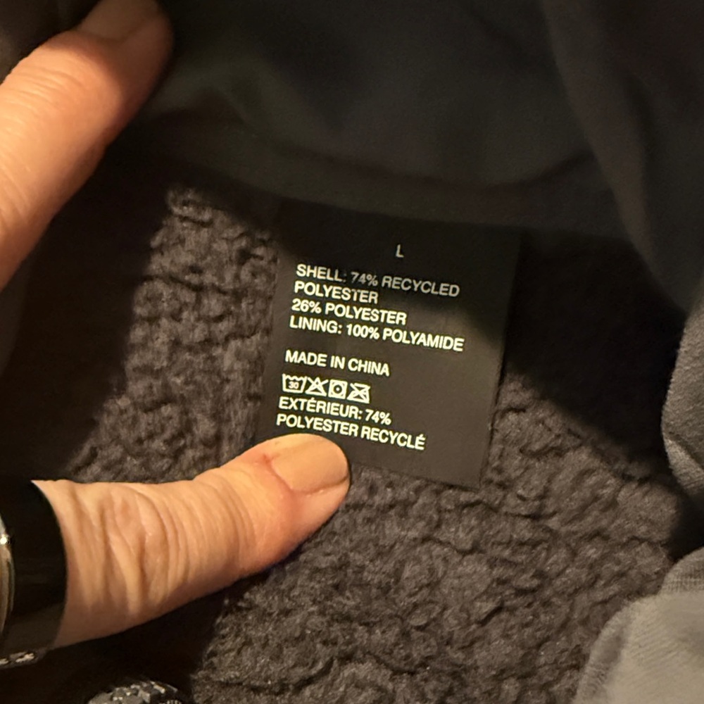 VUORI Sherpa Cozy Black Large Jacket - Picture 6 of 10